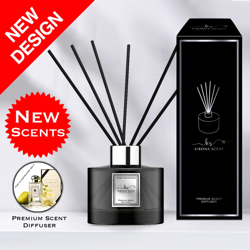 [8.8 SALE] Classic Black Aroma Reed Diffuser. 110ML Large Capacity