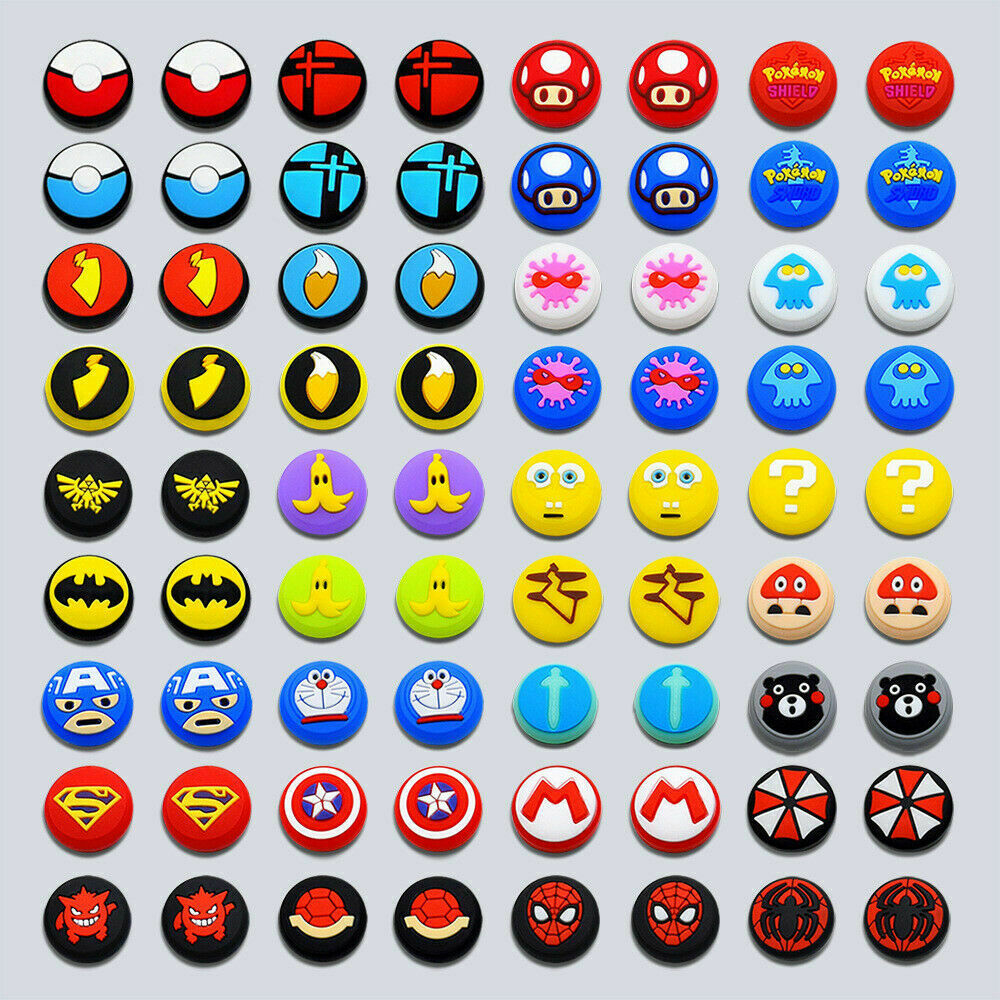 2x Silicone Joystick Thumb Stick Grips Cover Thumbstick Cap for Nintendo Switch Lite Oled Joy-Con Joystisck