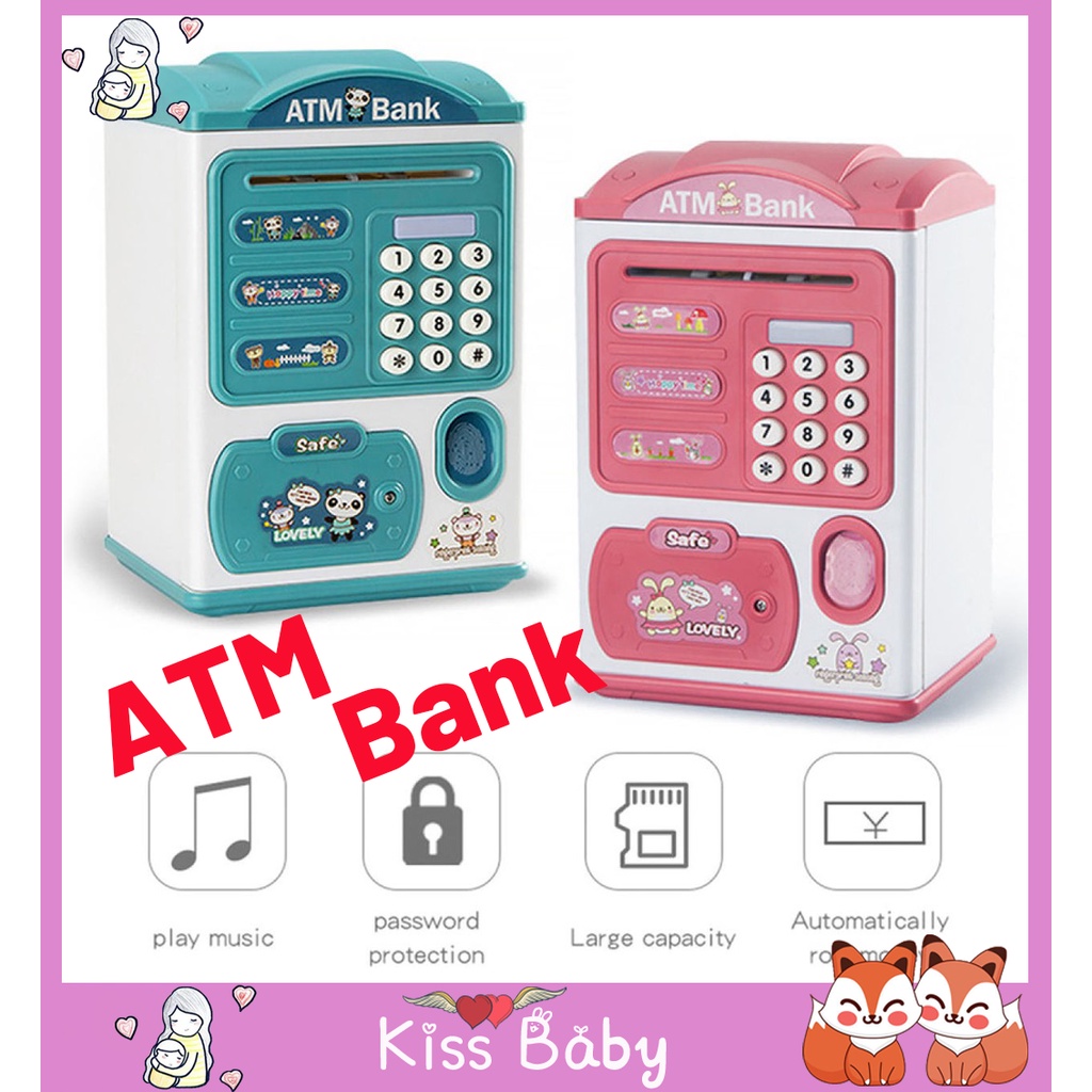 ?ATM Bank? Children&#039;s Saving ATM Saving box Pig Bank Electronic Gift for Children,With Music