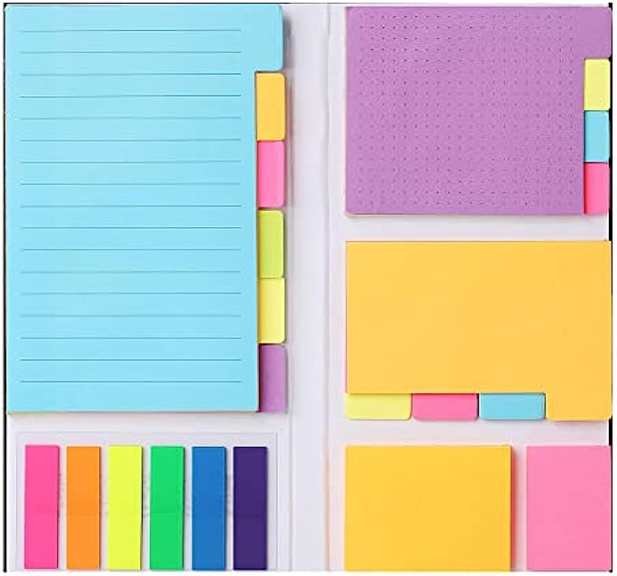 Sticky Notes Set Colored Divider Office Supplies Sticky Notes Tabs School Supplies Planner Sticky Notes, Sticky Note Dividers Tabs, Book Notes, Bible Sticky Notes