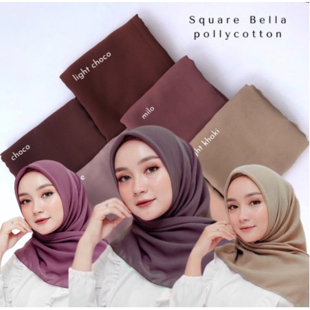 Hijab SQUARE Polos BELLA SQUARE Hijab Antem Hijab Bela Part 1 "Full Color"