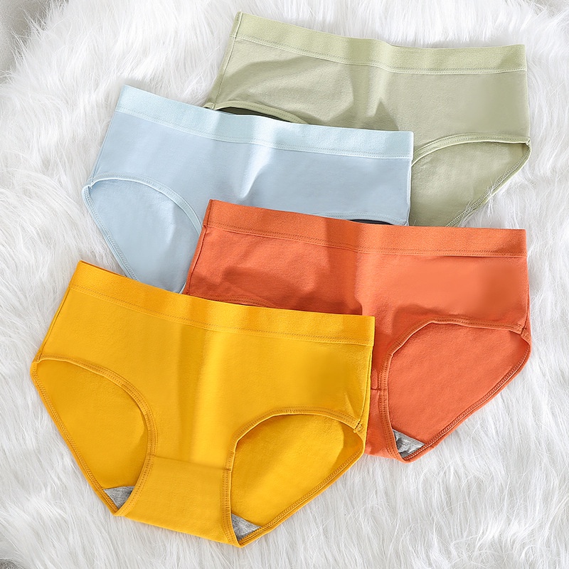 Southeast Asia Cross-Border E-Commerce Ladies Underwear Female Student Korean Version Solid Color Breath